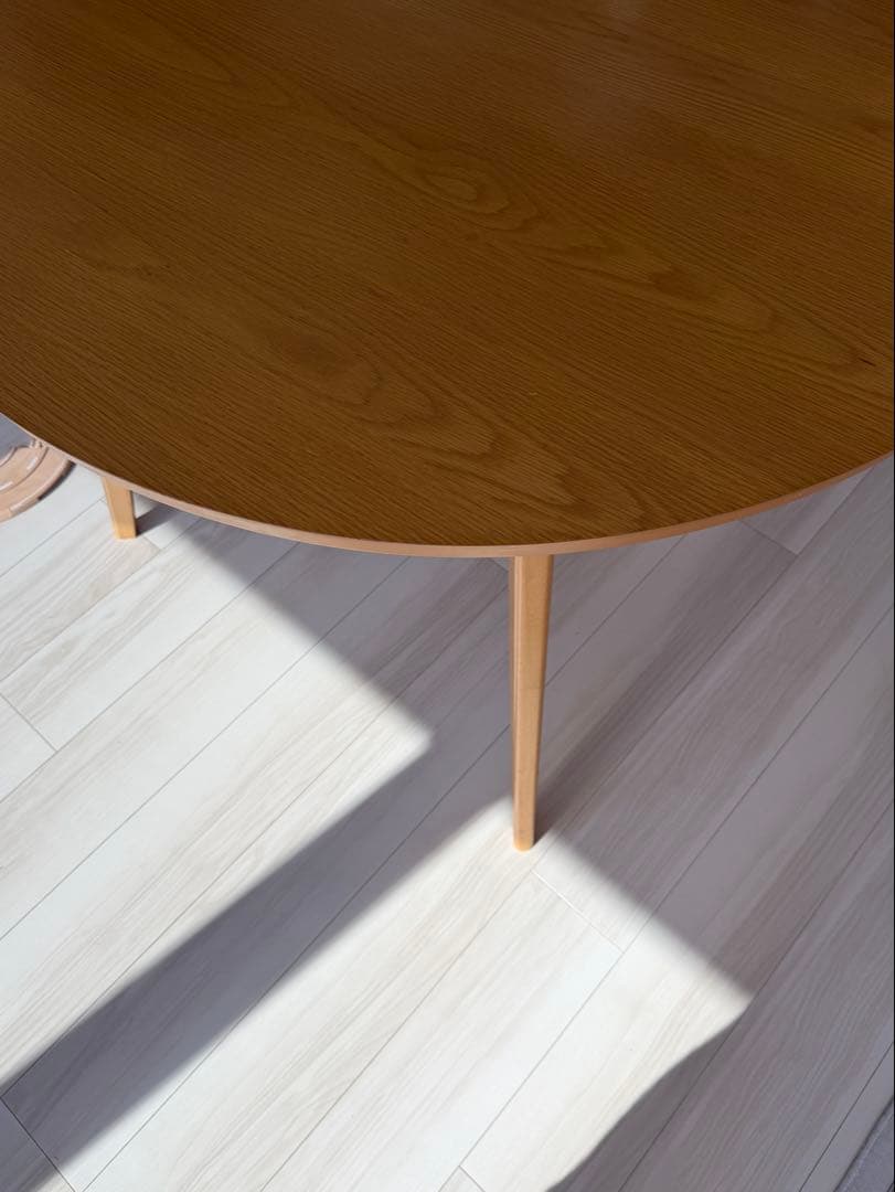 (美品)円形木製ダイニングテーブル