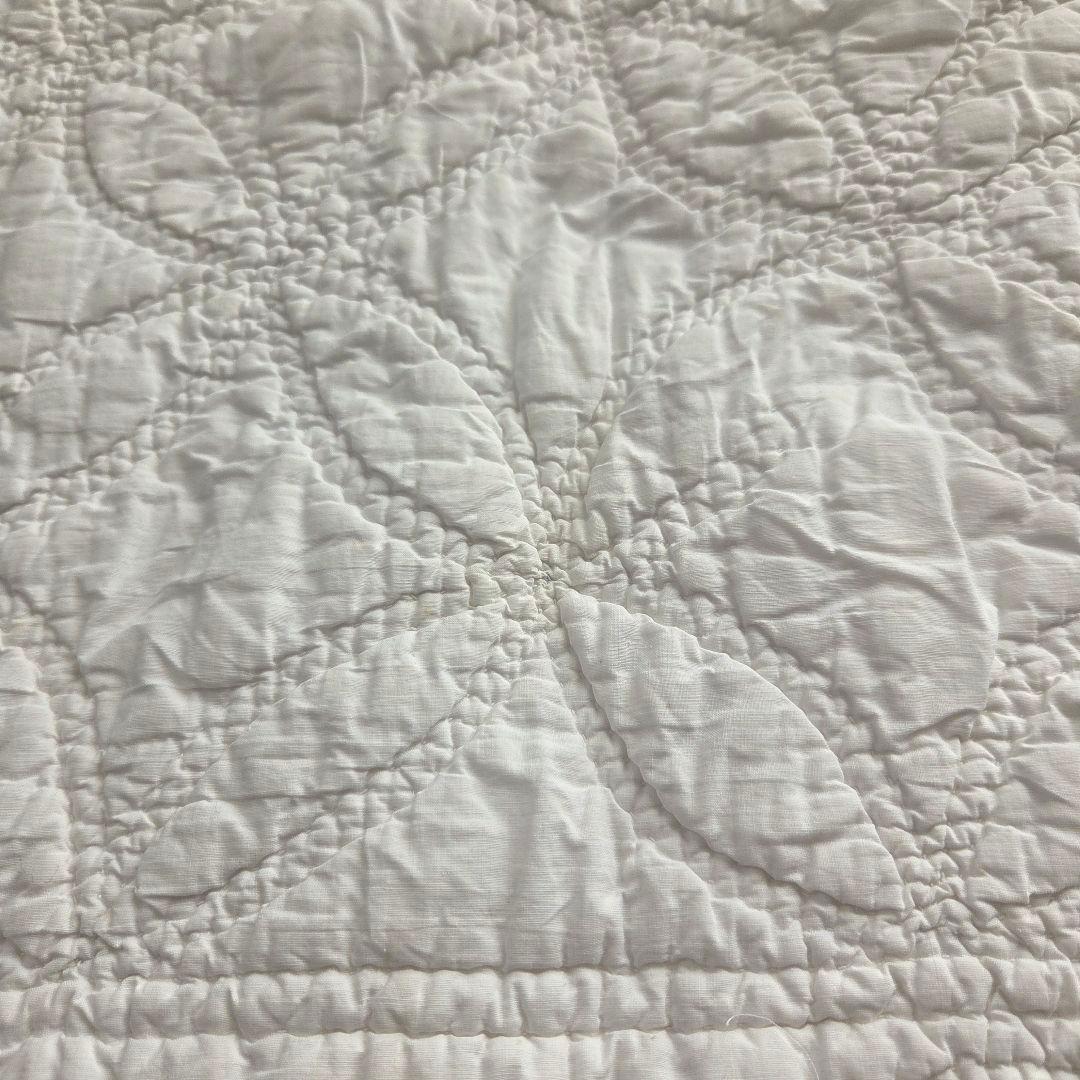 フランスアンティーク　クッションカバー　ホワイトキルト