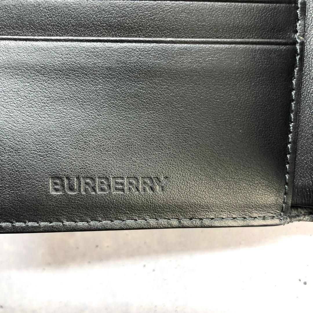 ✨️現行✨️ バーバリー チェック バイフォールド ウォレット 二つ折り財布 グレー