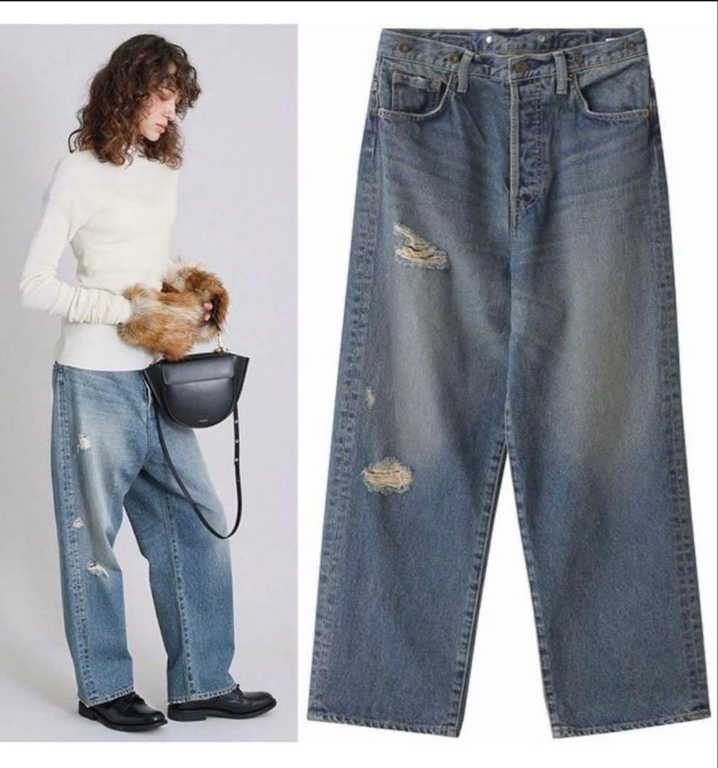 BRILL ブリル 13.2oz 5ポケット デニム ダメージ パンツ 38