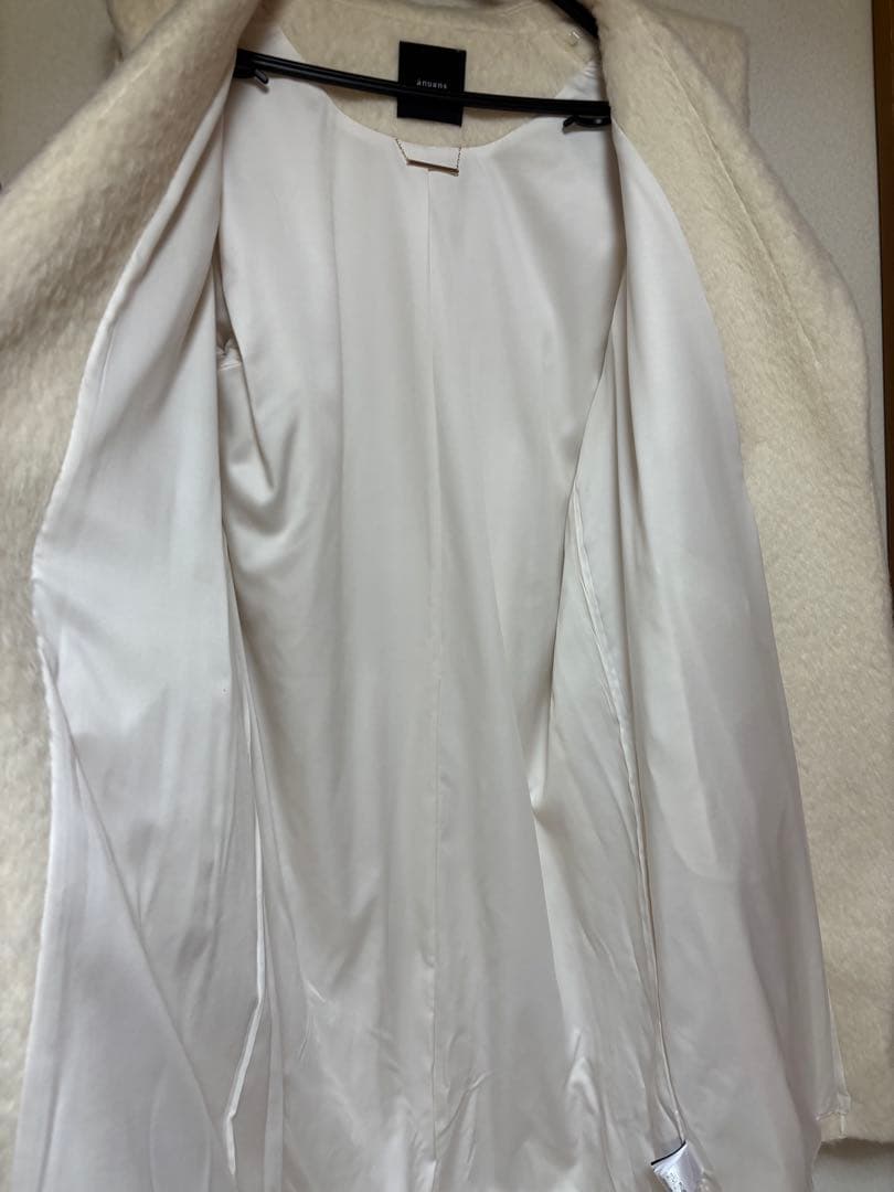 anuans アルパカウールショールカラーコート