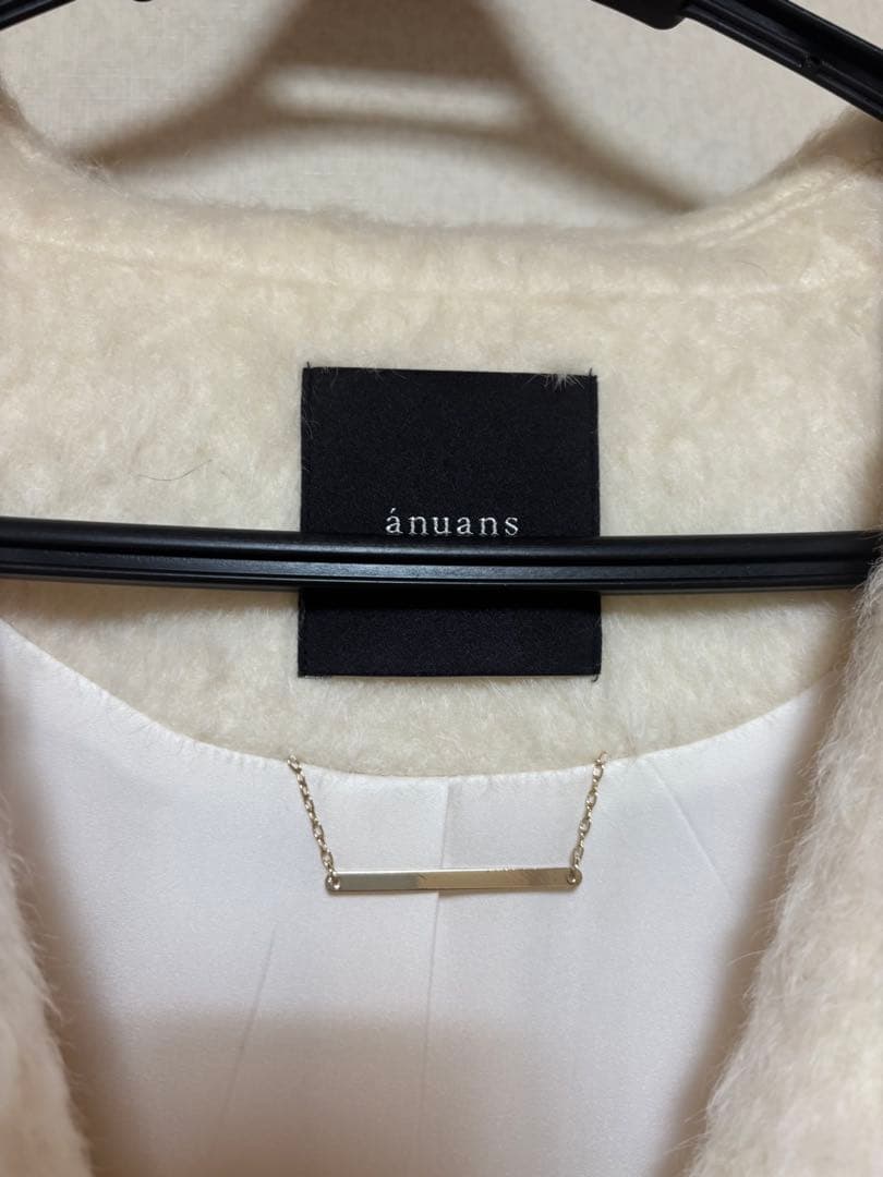 anuans アルパカウールショールカラーコート