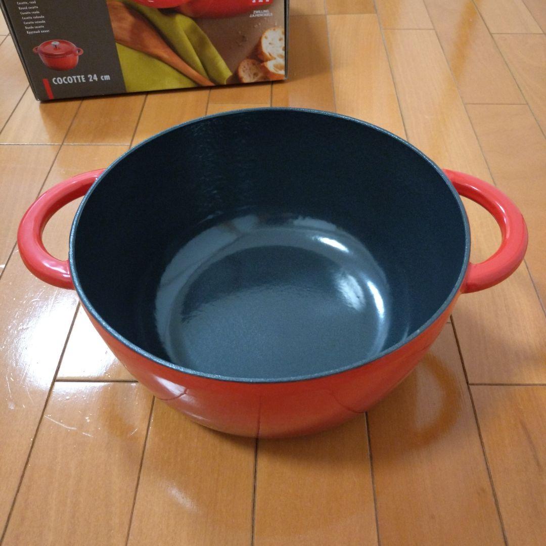 ココット ZWILLING ECOTTE 24 cm 赤　鋳鉄鍋　両手鍋