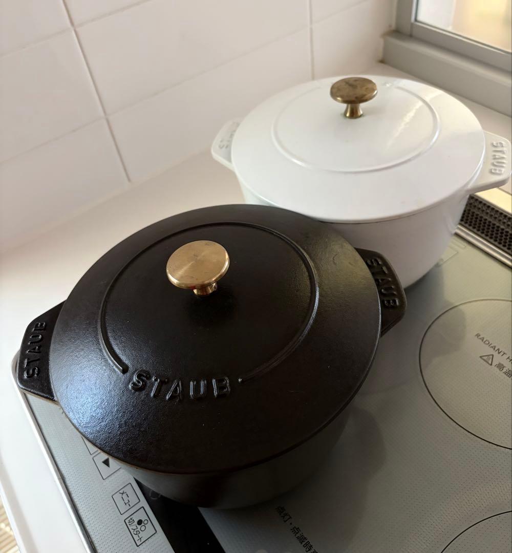 美品です⭐︎STAUB ラ・ココット de GOHAN⭐︎Lサイズ（炊飯用） 黒