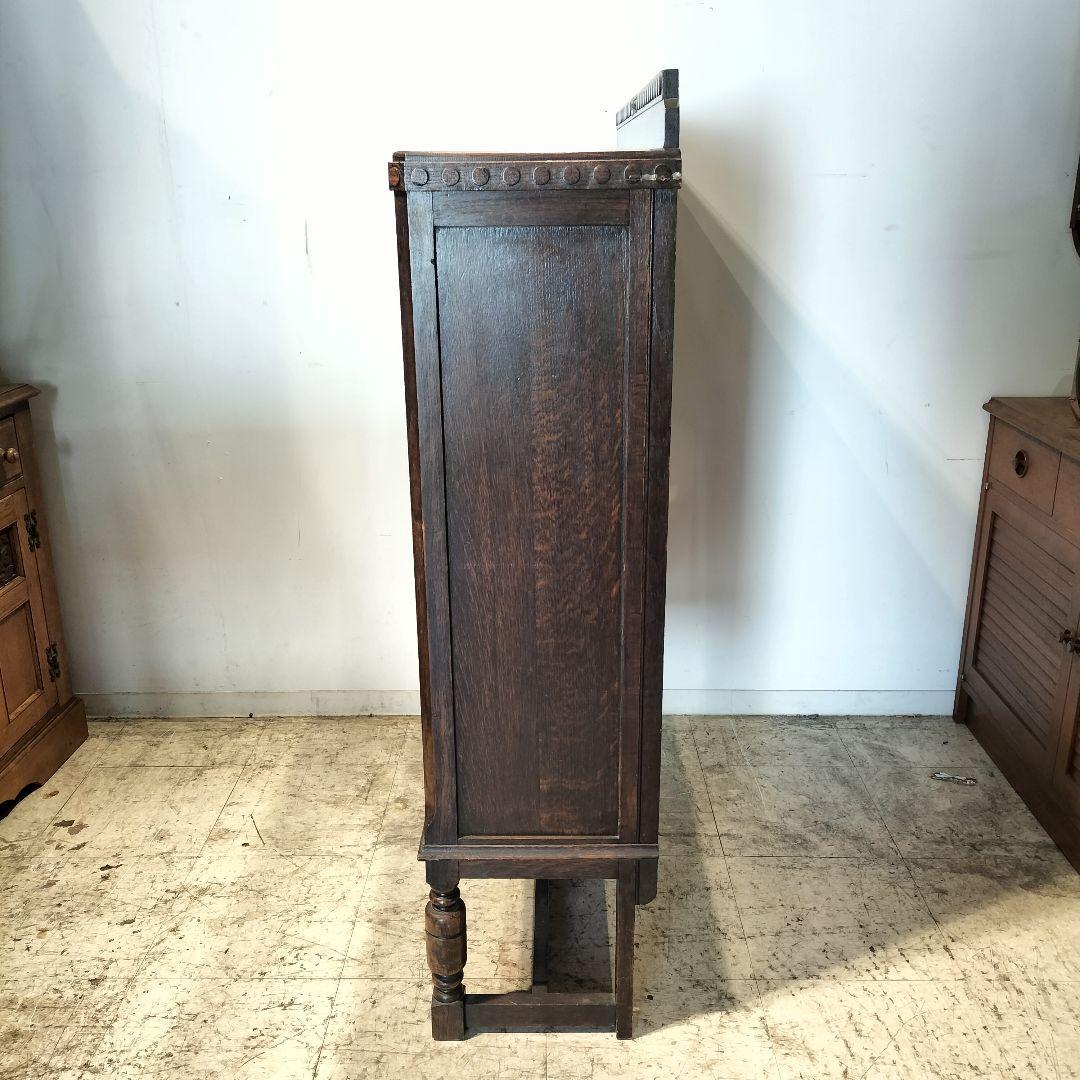 ドバライ送料込M♦希少　英国　アンティーク　ガラスキャビネット