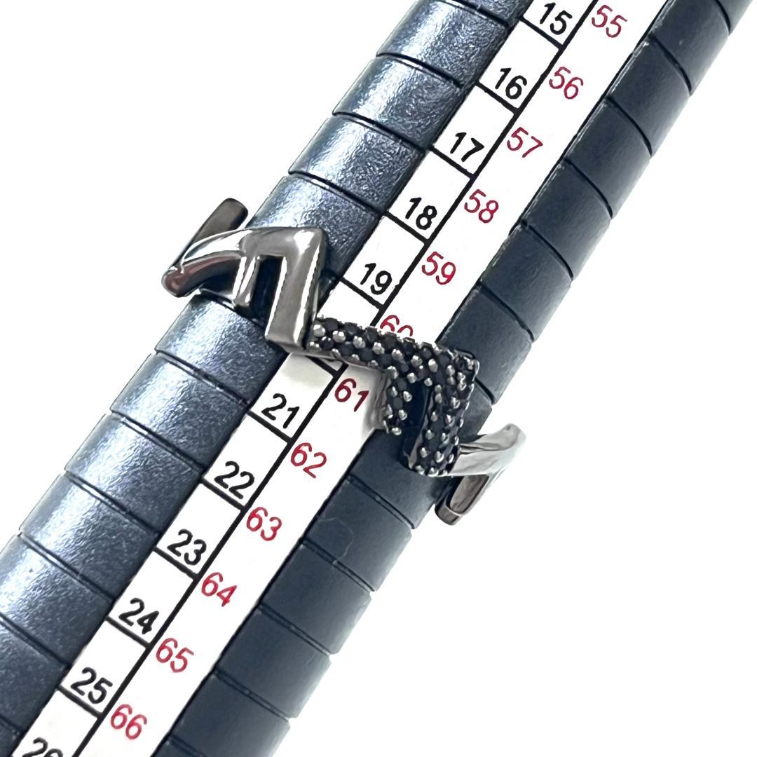 FENDI フェンディ　リング　ファイブリング ルテニウムカラー　M