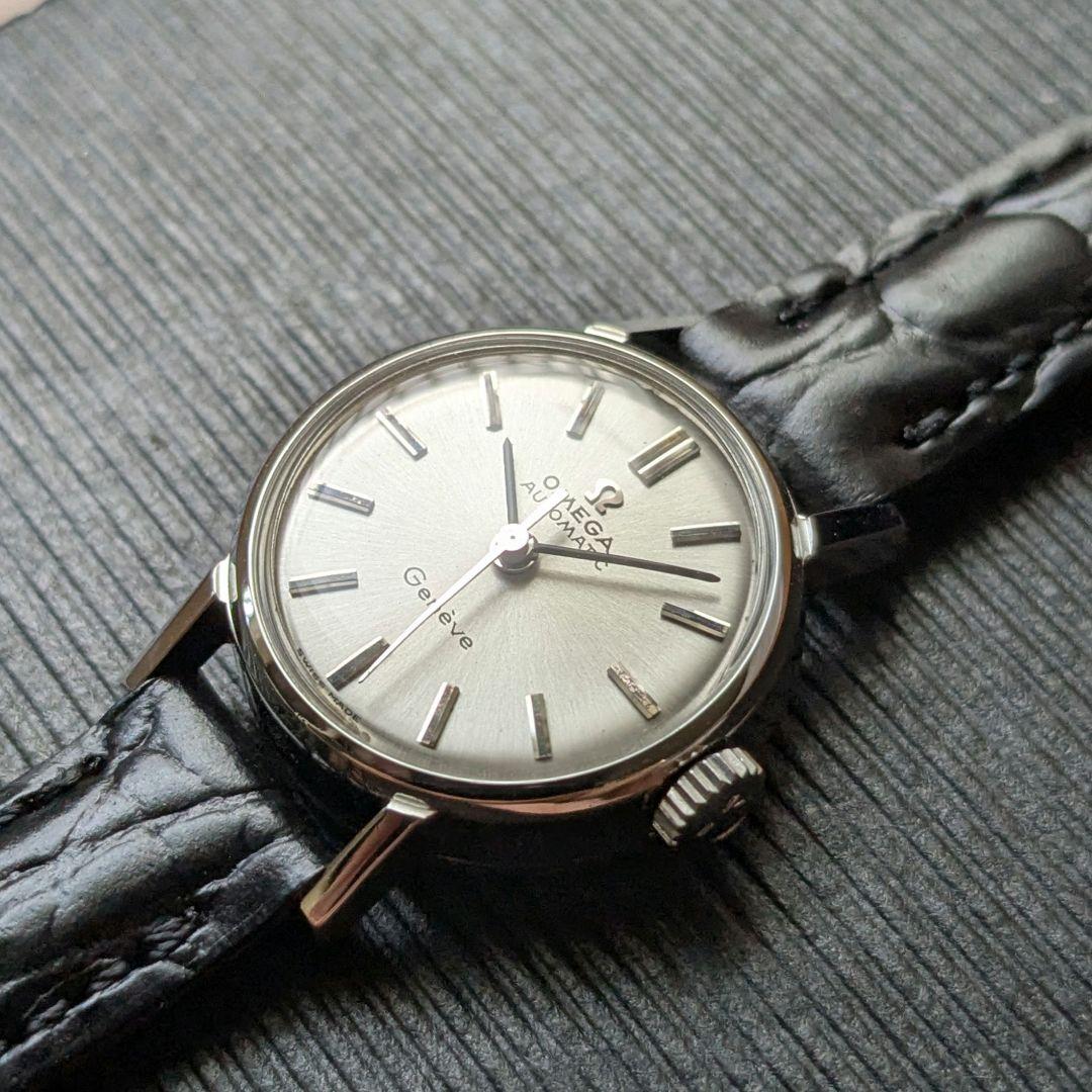 オメガ ジュネーブ 自動巻き レディース ラウンド 秒針付き オーバーホール済み