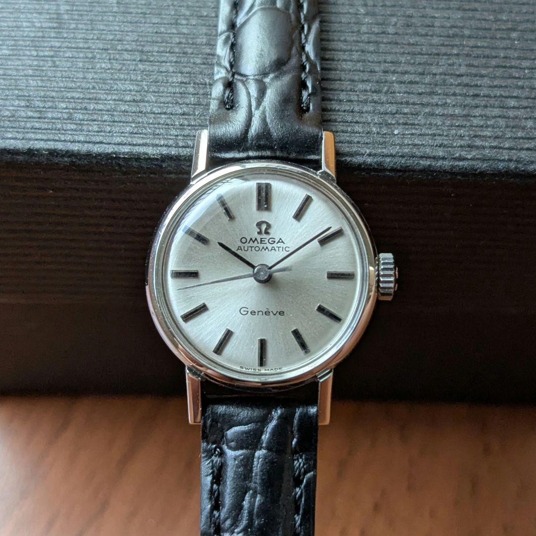 オメガ ジュネーブ 自動巻き レディース ラウンド 秒針付き オーバーホール済み