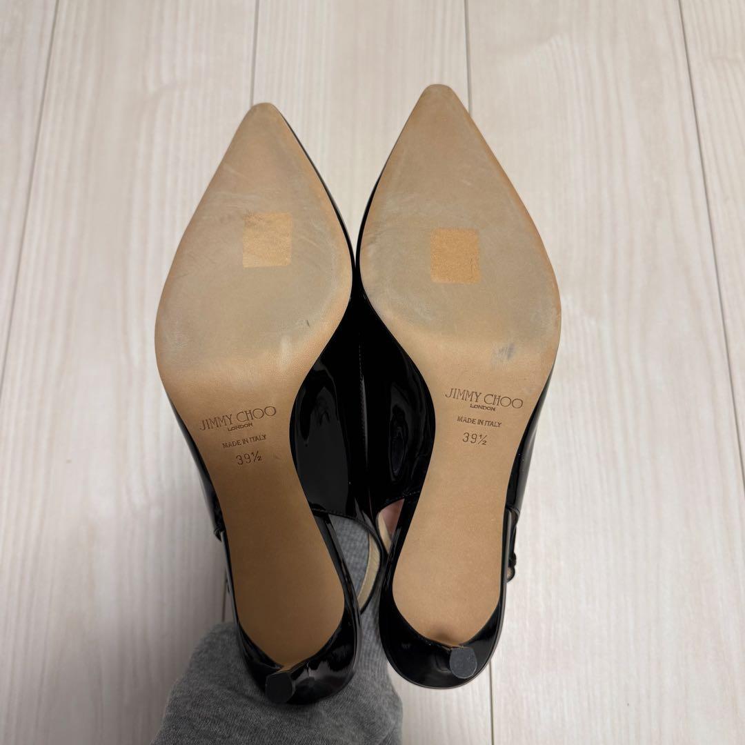 JIMMY CHOO ブラック スリングバック ハイヒール