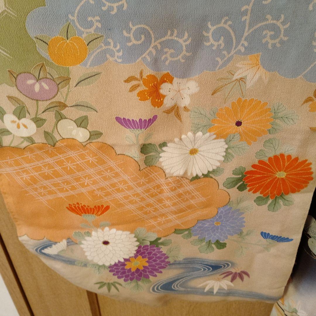 アンティーク　五つ紋　花嫁衣装　振り袖　引き振り袖　正絹　保管品