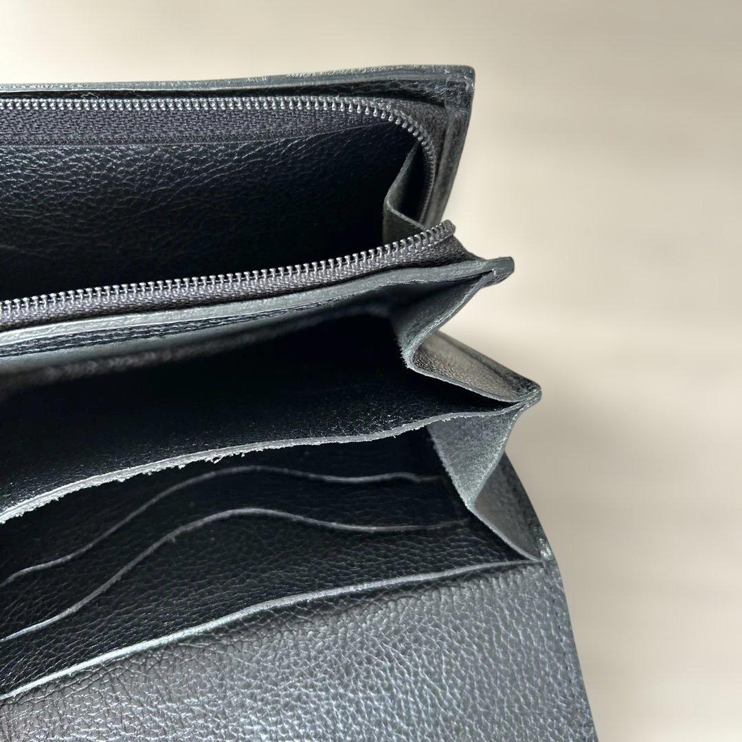 イルビゾンテ 財布 IL BISONTE 2つ折り　レザーウォレット 黒