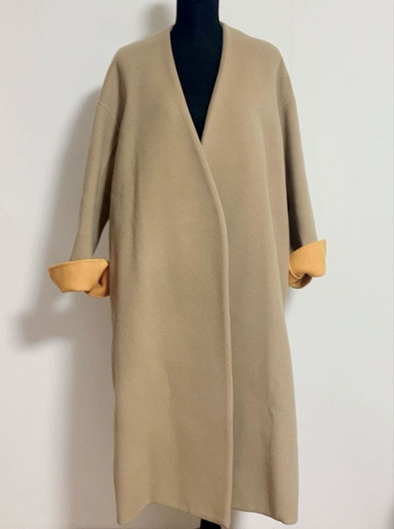 人気❣️出品1/31まで　エンフォルド　ノーカラーコート　ダブルフェイス　38