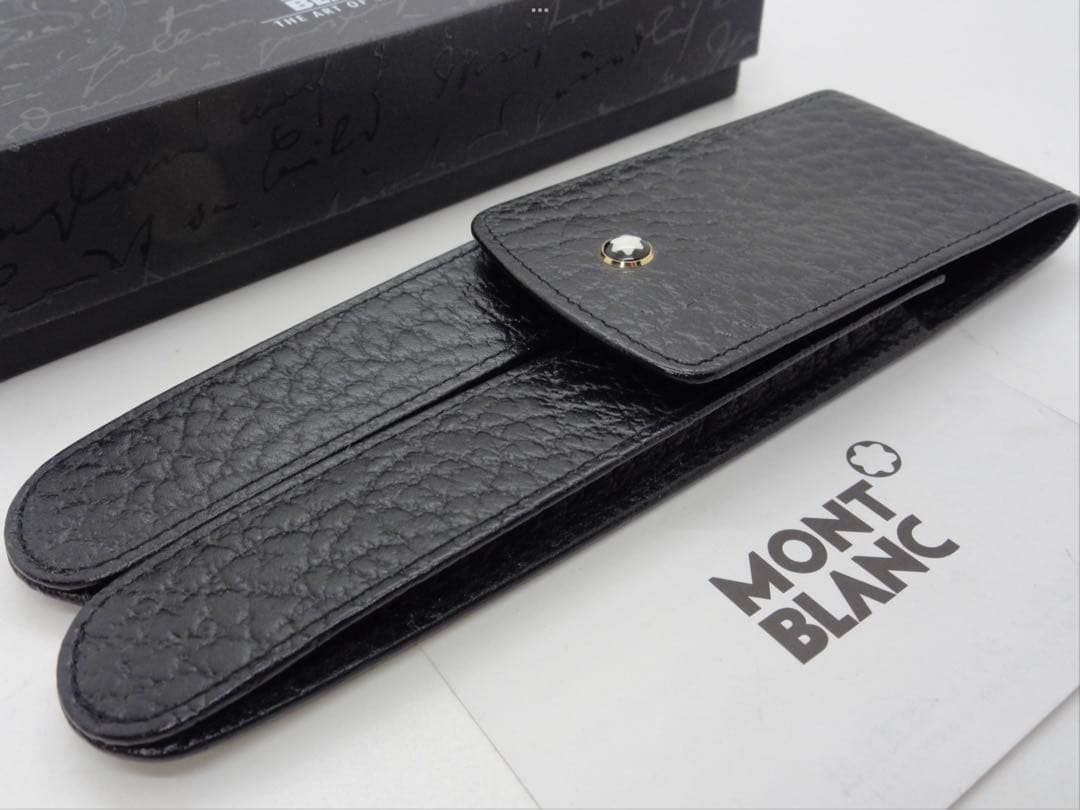 稀な未使用の稀少モデル逸品！GLOVE型極厚本革製ペンポーチ2本差し★モンブラン