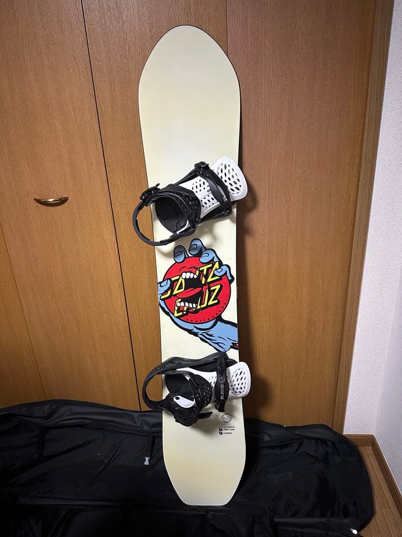 レア物　Santa Cruz スノーボード ビンディング付き　3回使用