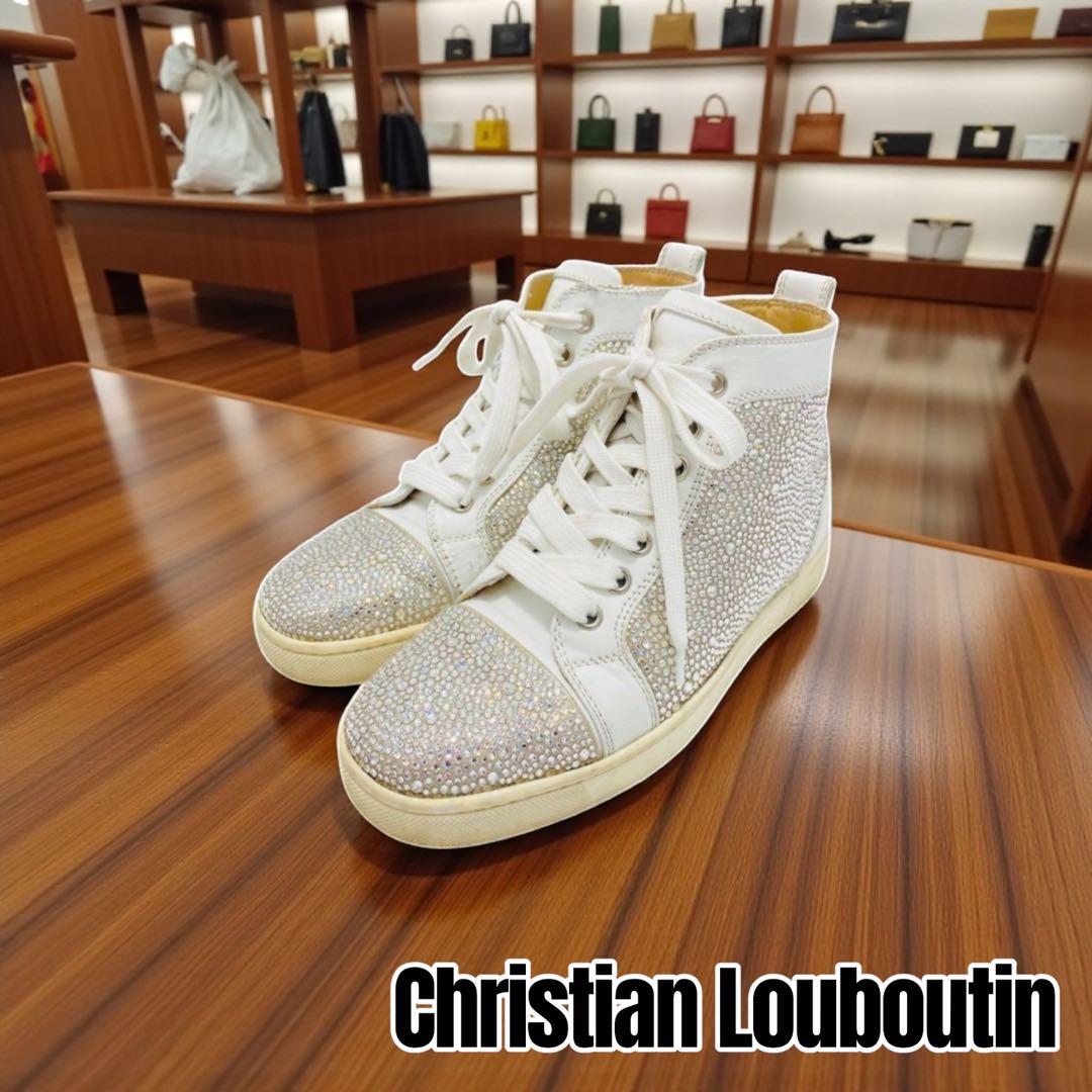 クリスチャンルブタン　スワロフスキー　ハイカットスニーカー