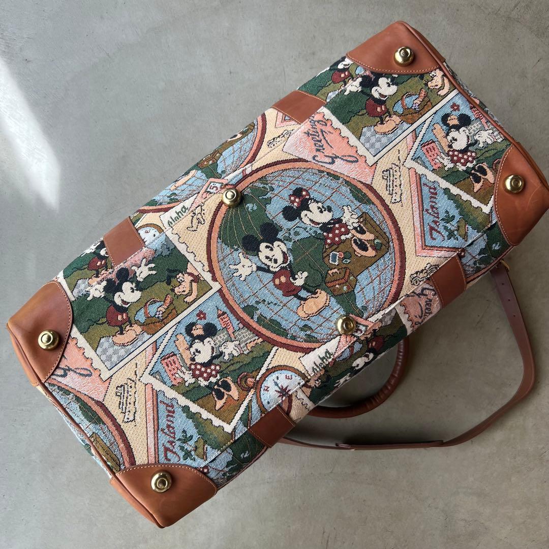 【Disney VINTAGE】ディズニー　ボストンバッグ　旅行カバン　ミッキー