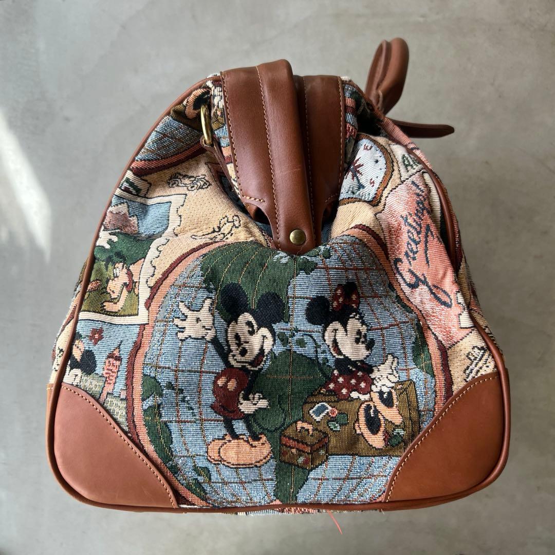 【Disney VINTAGE】ディズニー　ボストンバッグ　旅行カバン　ミッキー