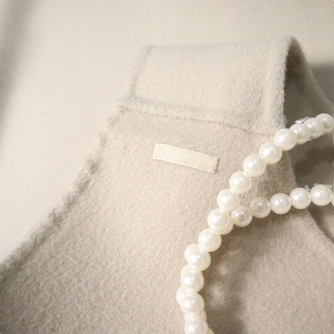 MaxMara 【最高級】クチートアマーノ バルーンダブルフェイスワンピース