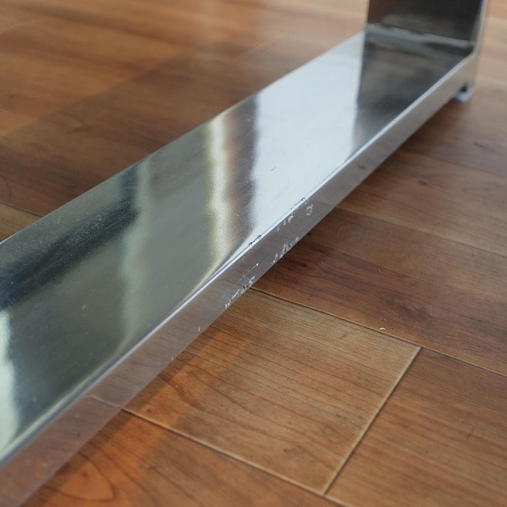 古木天板×クローム脚 センターテーブル 幅140cm スタイリッシュモダン