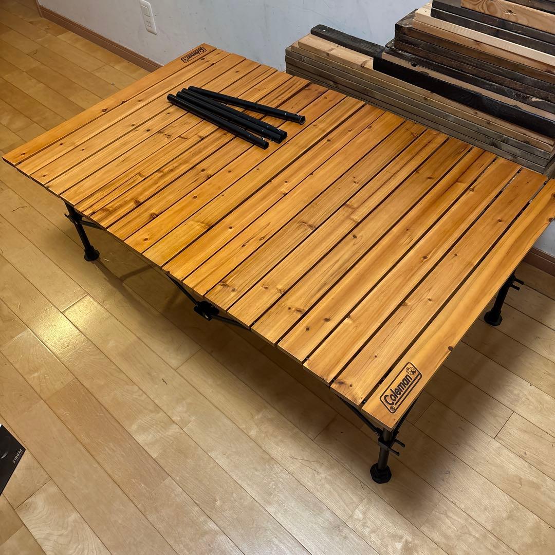 Coleman ウッドロールテーブル110 ブラック限定品