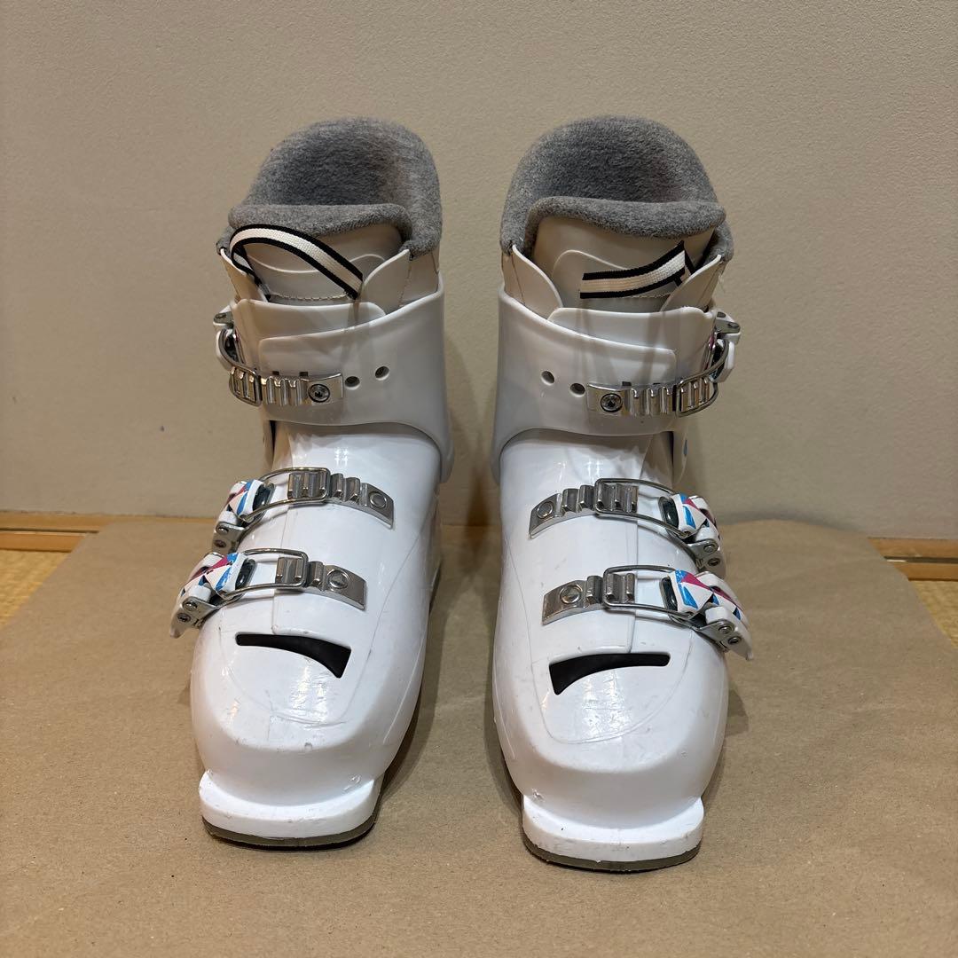 110cm ガールズジュニアスキー4点セット板、ビンディング、ブーツ、ストック付