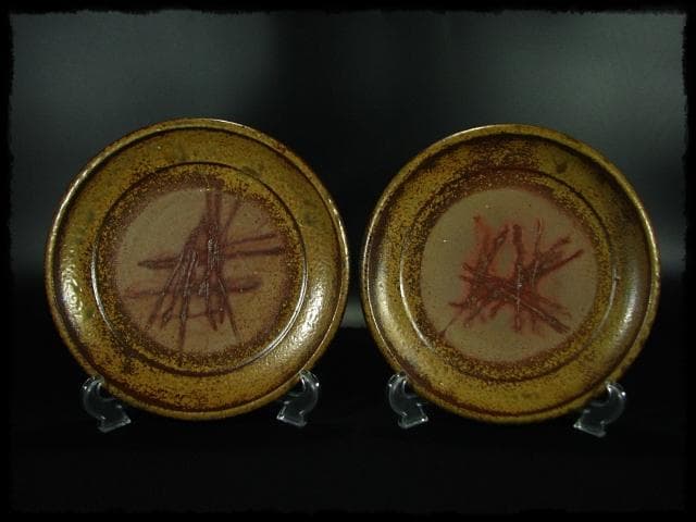 馬場祥輔 備前 皿 茶道具 ５客 c605