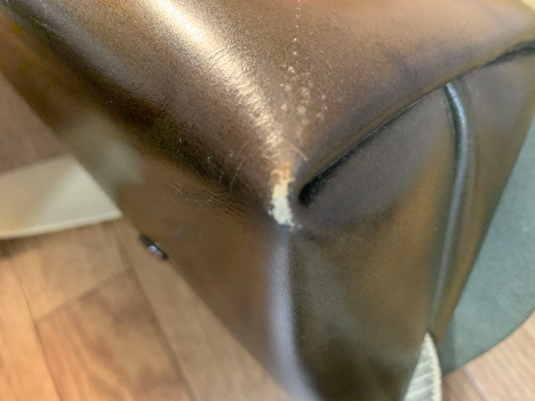 uni&co レザーメッセンジャーバッグ 深緑 カーキ ユニアンドコー ②