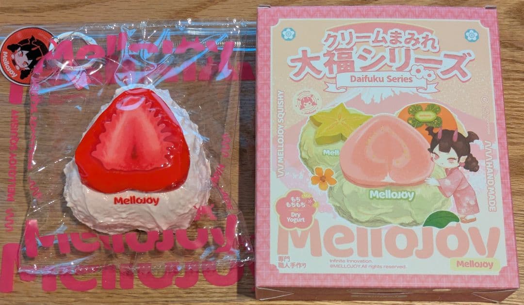 Mellojoy クリームまみれ大福 ストロベリー いちご スクイーズ