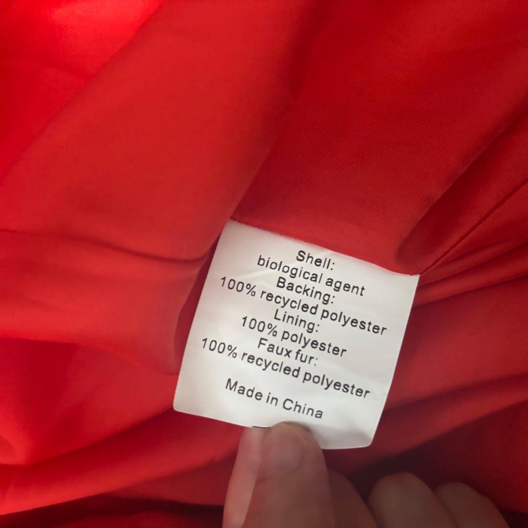 希少　美品　JAKKE ビーガンレザー　レッド　ファー　コート　Bailey