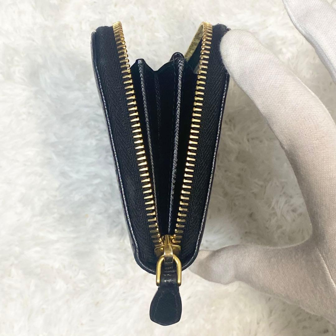 【良品】プラダ✨PRADAサフィアーノ メタル ブラックレザー 長財布