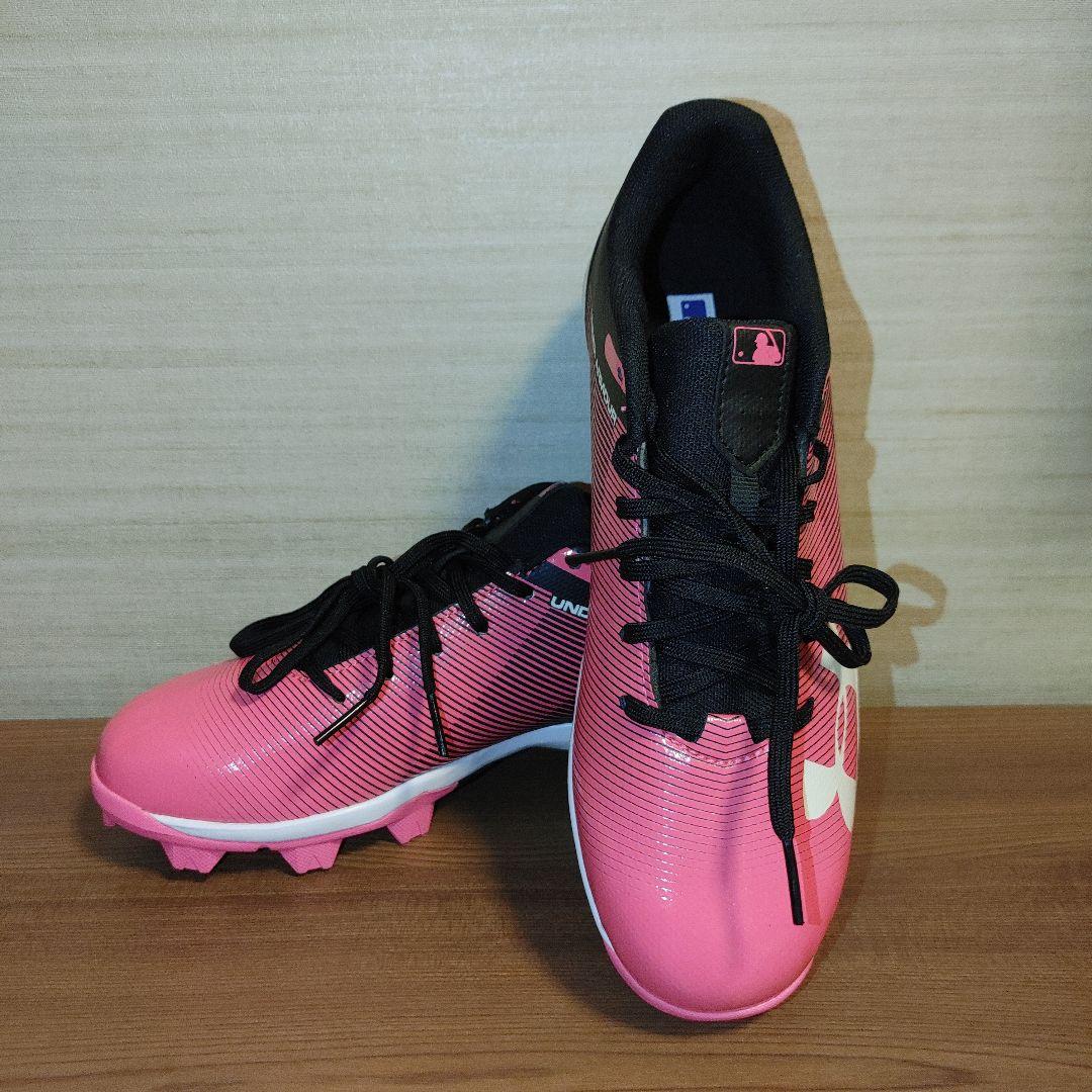 アンダーアーマー　野球　スパイク　ポイント 24.0センチ　ピンク×ブラック