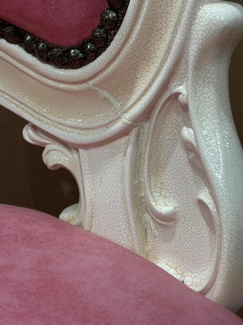 専用 ダイニング5点セット 120cm ロココ 本革 猫脚 テーブルセット