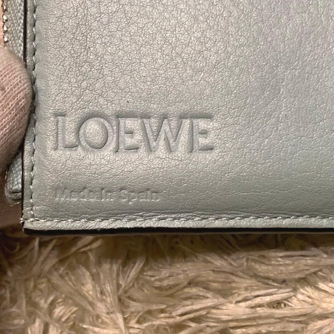 LOEWE ロエベ 三つ折り財布 リピートアナグラム バーティカル エナメル