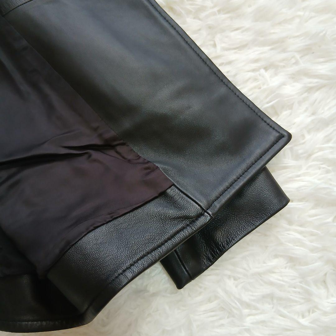 【極美品】【23区】希少　21AW　ラムレザー ダブルライダースジャケット