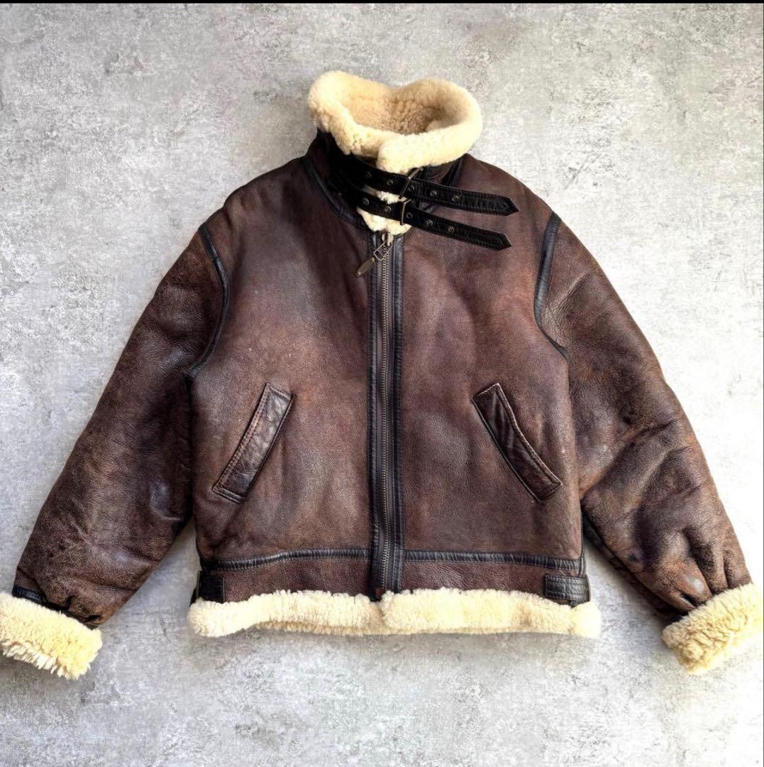 【超希少レア】名作 80s リアルレザームート ンB-3ジャケット
