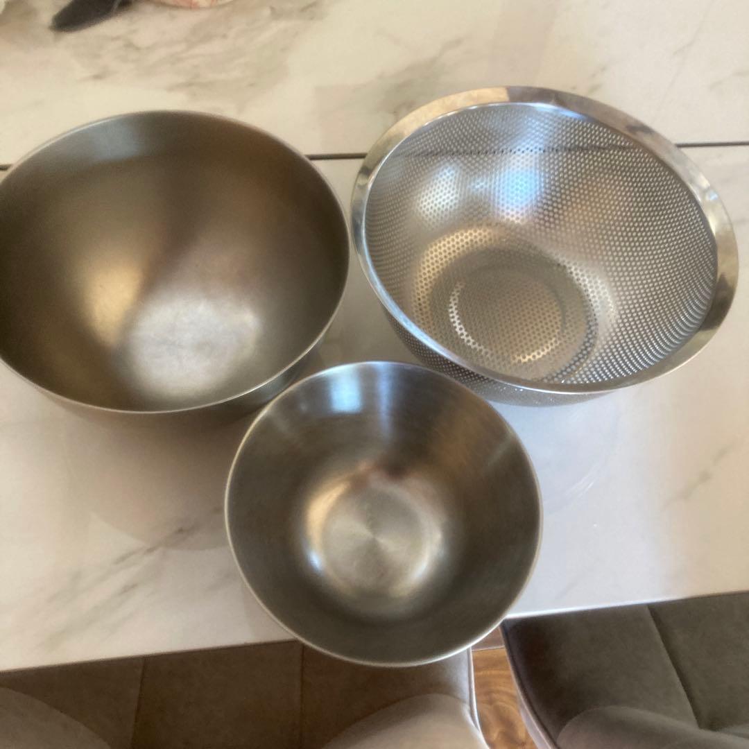 ステンレス製ボウル3点セット