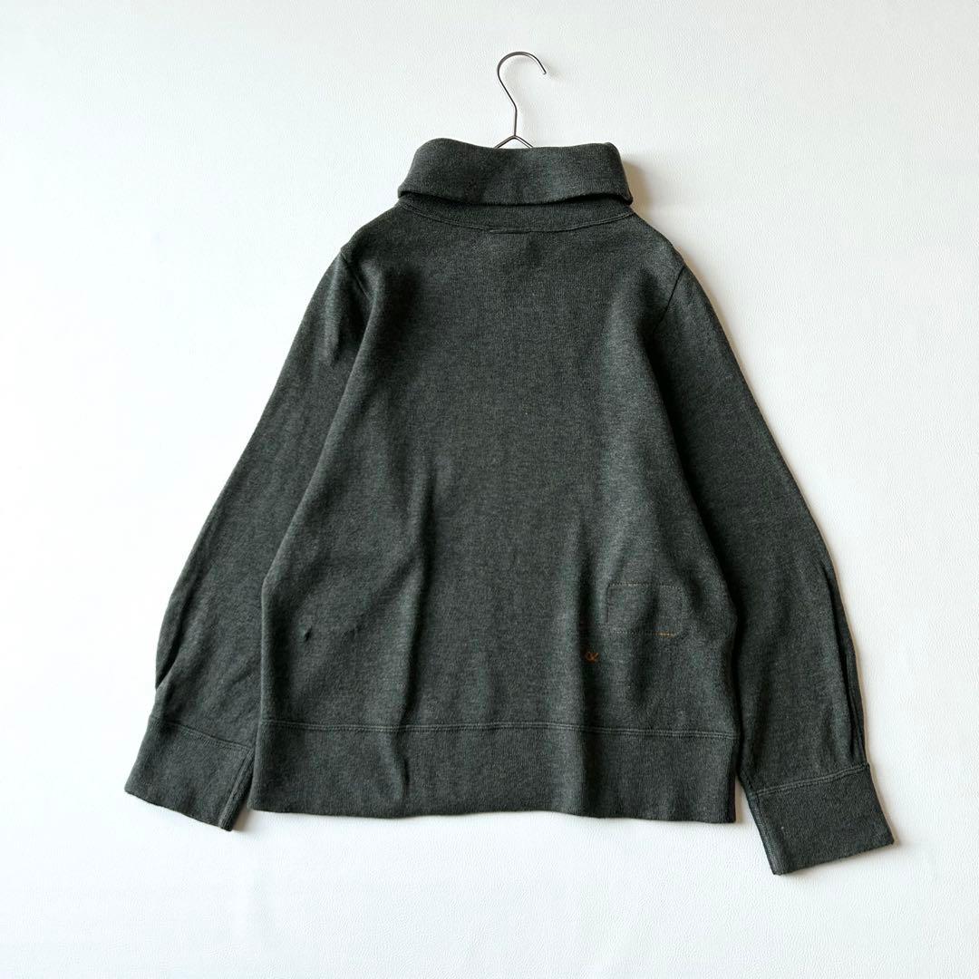 2993y美品 45R スムースオフタートルニットソー グレー L 現行タグ