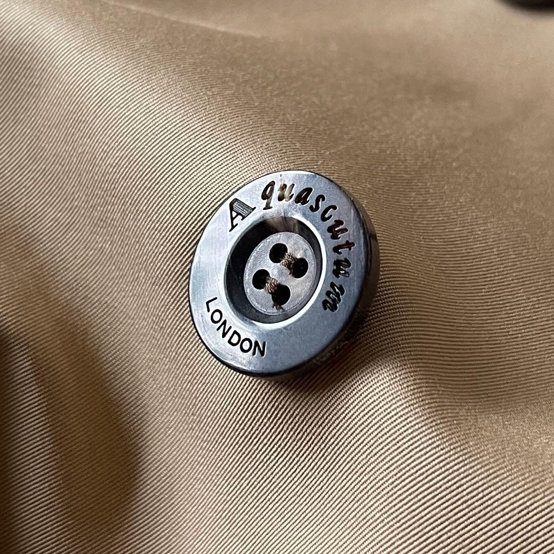 未使用級 アクアスキュータム トレンチコート 青ライナー 2024 着丈115✨