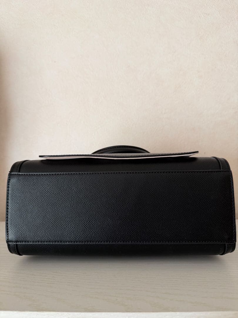 MARSLY ブラック トートバッグ 透明ポケット付き