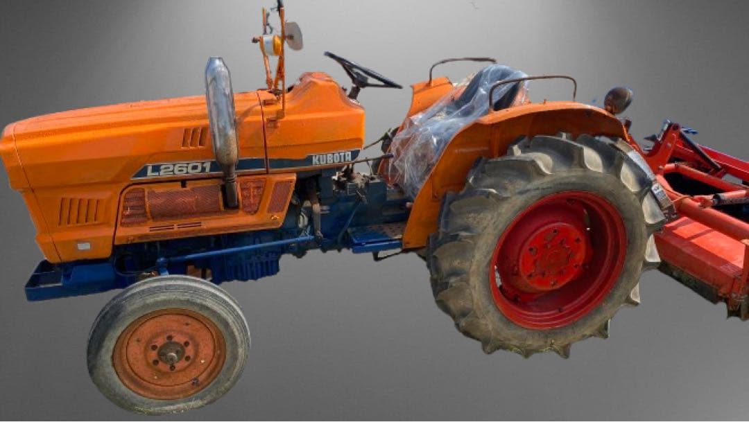 値下げ:（引取限定）クボタ L2601トラクター 耕運機付き