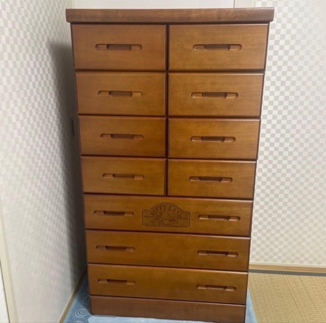 木製ブラウンチェスト ミッフィー