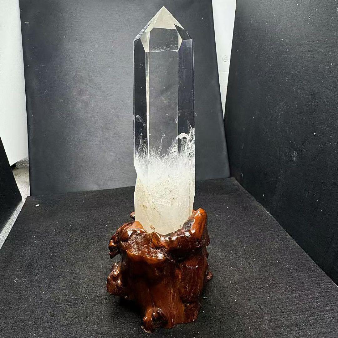 天然石 エンジェルラダーの水晶ポイント　置物YS399G.289