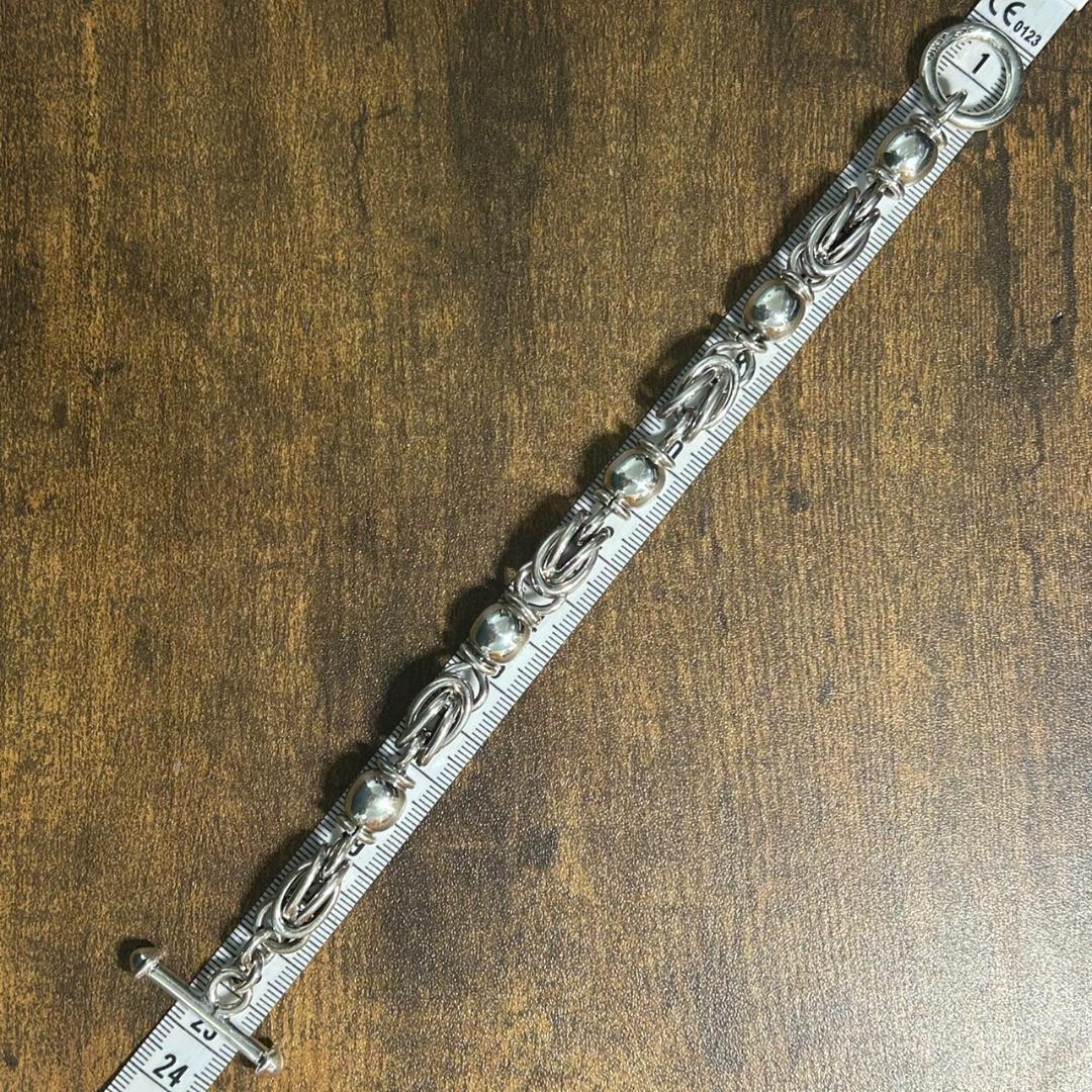 希少 メキシコ製 タスコ シルバー925 コンビチェーンブレスレット マンテル