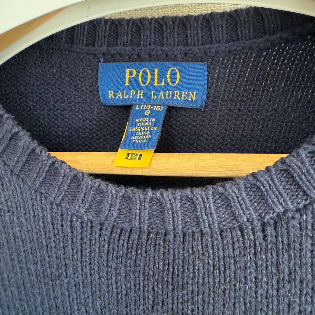 現行POLO RALPH LAUREN QRタグ ポロベア ニット セーター