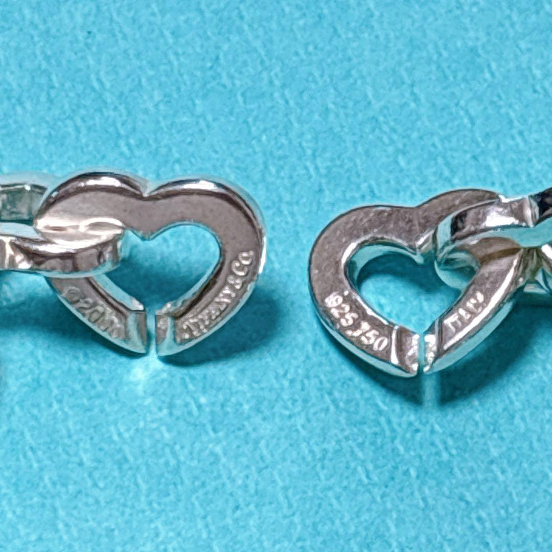 【美品】19.5cmティファニー ハートリンク コンビブレスレット925/750