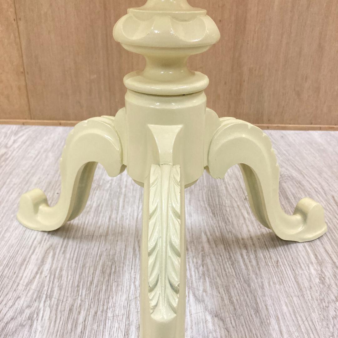 アンティーク調　イタリア製　サイドテーブル　丸テーブル　薔薇