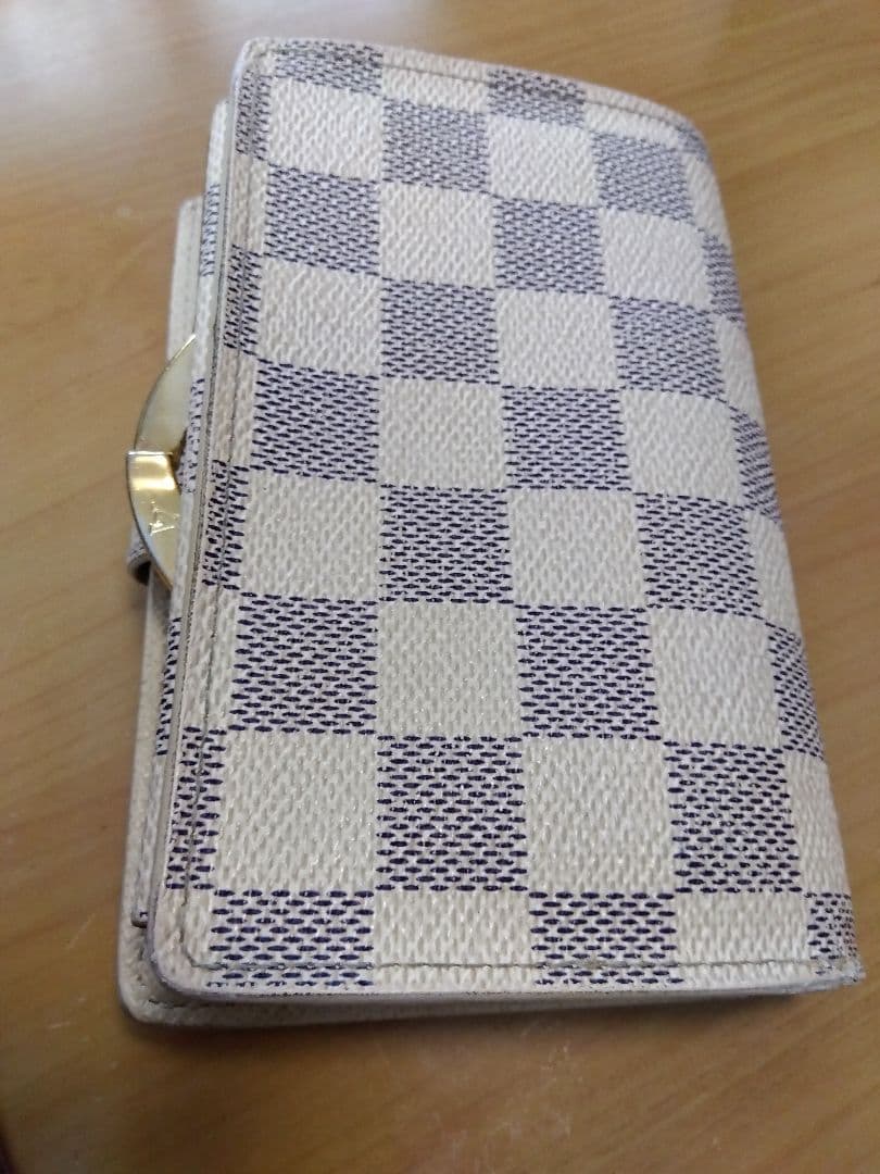 LOUIS VUITTON ダミエ 折り財布 アズール がま口