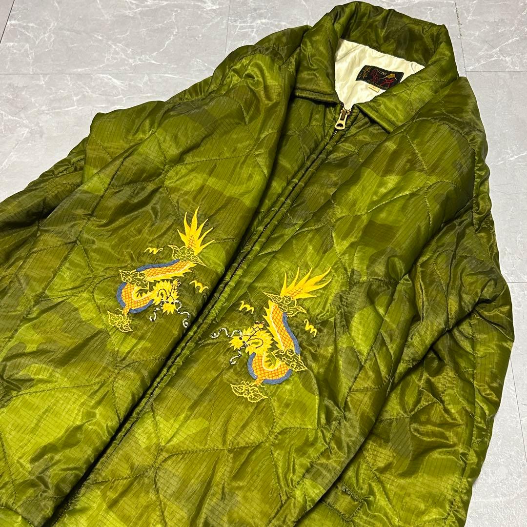 ✨美品✨【テーラー東洋】ベトジャン カモフラ柄 ベトナム ドラゴン 虎 刺繍 L