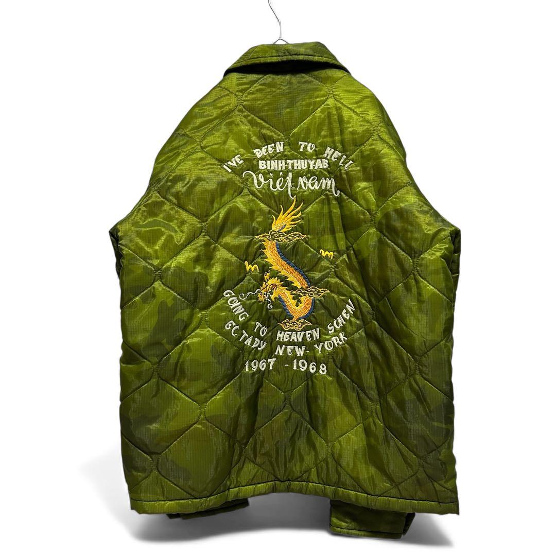 ✨美品✨【テーラー東洋】ベトジャン カモフラ柄 ベトナム ドラゴン 虎 刺繍 L