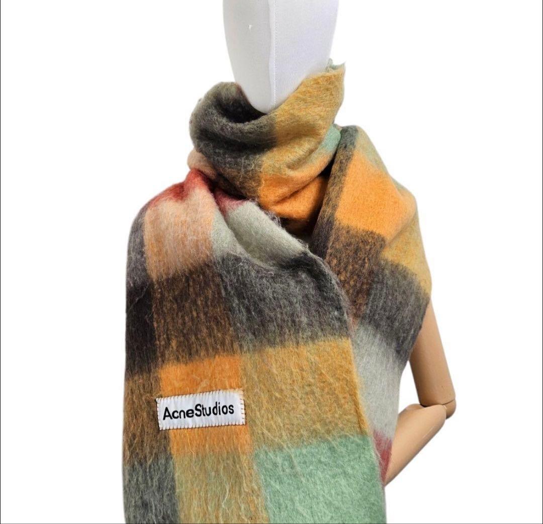 美品　Acne Studiosモヘア　大判マフラー　レインボー　正規品